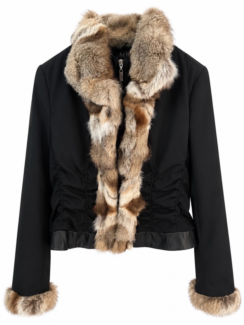 Vintage M. Siamo Genuine Fox Fur Trim Jacket – Made in Italy – Size 10 - Picture 1 of 10